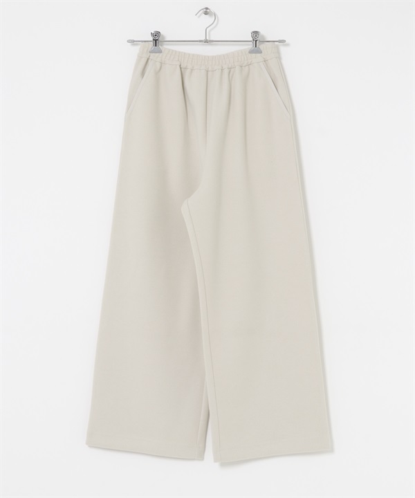EKAL / 起毛彈性寬褲(象牙白-one-IVORY)