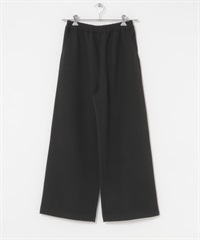 EKAL / 起毛彈性寬褲(黑色-one-BLACK)