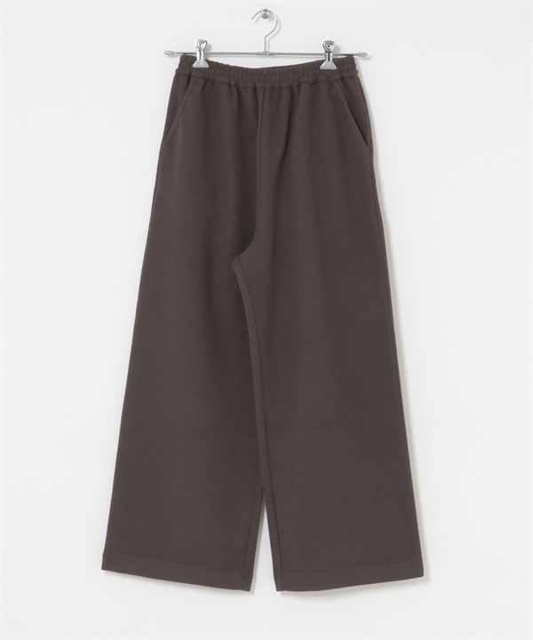 EKAL / 起毛彈性寬褲(棕色-one-BROWN)