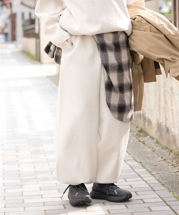 EKAL / 起毛彈性寬褲