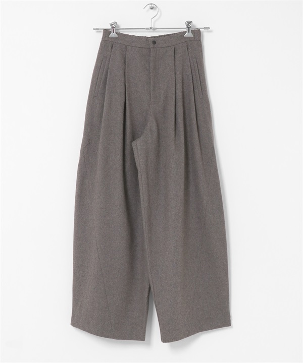 羊毛粗花呢長褲(摩卡灰-one-其他灰色)