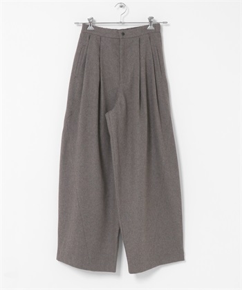 羊毛粗花呢長褲(摩卡灰-one-其他灰色)