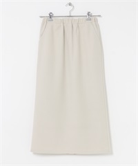 EKAL / 起毛彈性直筒裙(象牙白-one-IVORY)