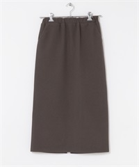 EKAL / 起毛彈性直筒裙(棕色-one-BROWN)