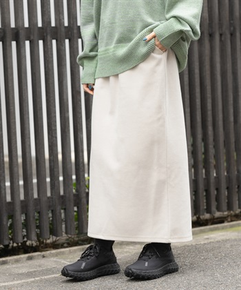 EKAL / 起毛彈性直筒裙