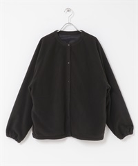 EKAL / 雙面穿刷毛開襟衫(黑色x黑色-one-其他黑色)
