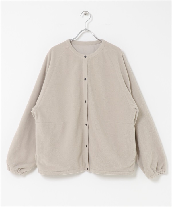 EKAL / 雙面穿刷毛開襟衫(灰膚色x灰膚色-one-其他膚色)