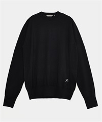 FARAH / Middle Gauge Crewneck Sweater(黑色-M-BLACK)