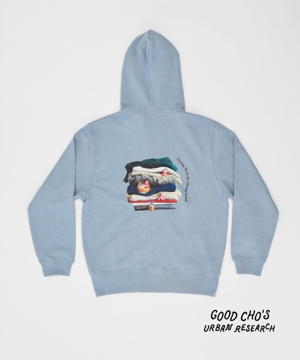 好丘 Good Cho's × URBAN RESEARCH 連帽外套(湖藍色-S-LIGHT BLUE)