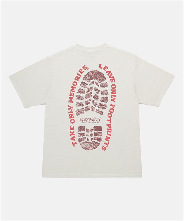GRAMICCI / FOOTPRINTS TEE PIGMENT DYED(米色-M-NATURAL)