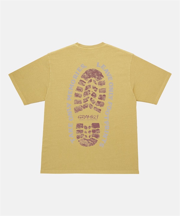 GRAMICCI / FOOTPRINTS TEE PIGMENT DYED(黃色-M-其他黃色)