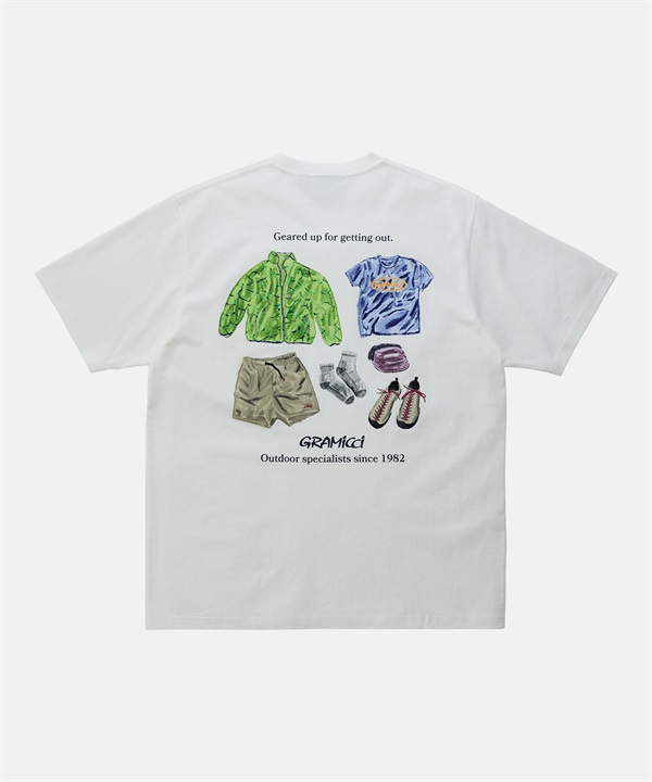 GRAMICCI / GEARED UP 印花上衣(白色-M-WHITE)