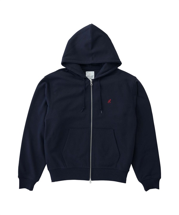 GRAMICCI / ONE POINT ZIP HOODED SWEATSHIRT W(藏青色-S-NAVY)