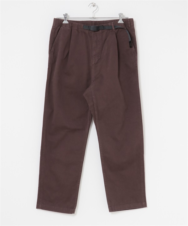 【別注】EKAL / GRAMICCI 彈性斜紋長褲(棕色-S-BROWN)