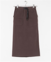 【別注】EKAL / GRAMICCI 彈性斜紋長裙(棕色-one-BROWN)