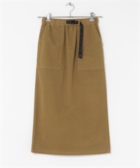 【別注】EKAL / GRAMICCI 彈性斜紋長裙(駝色-one-CAMEL)