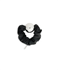 heyep 金屬球仿皮革髮圈(黑色-FREE-BLACK)