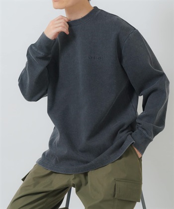 褪色感空氣層圓領上衣