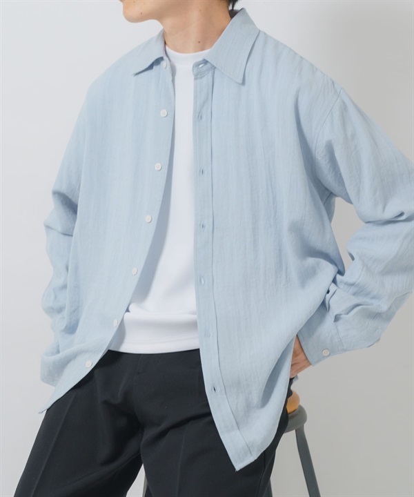 混麻料標準領襯衫