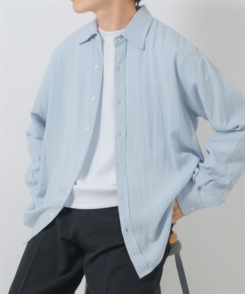混麻料標準領襯衫