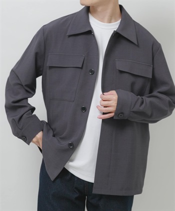 2way彈性暗門襟襯衫