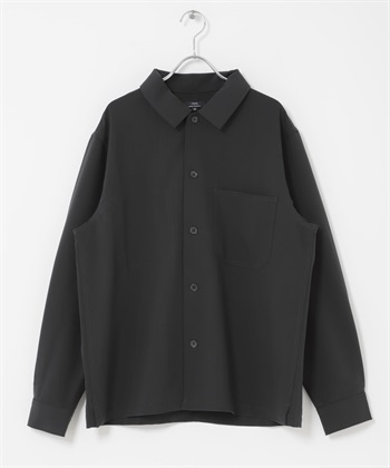 防潑水/防汙/涼感多機能雙口袋襯衫夾克(炭灰色-M-CHARCOAL GRAY)
