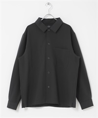 防潑水/防汙/涼感多機能雙口袋襯衫夾克(炭灰色-M-CHARCOAL GRAY)