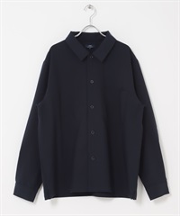 防潑水/防汙/涼感多機能雙口袋襯衫夾克(藏青色-M-NAVY)