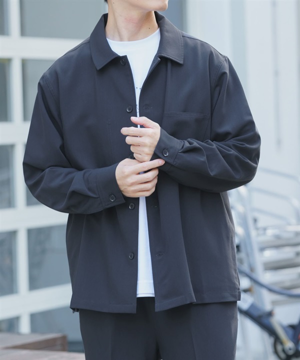 防潑水/防汙/涼感多機能雙口袋襯衫夾克