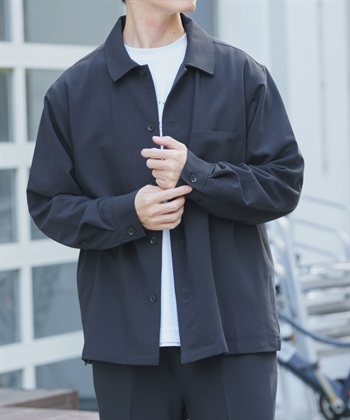 防潑水/防汙/涼感多機能雙口袋襯衫夾克