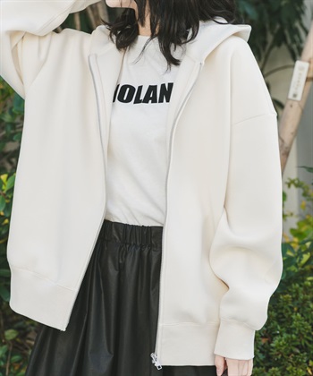 空氣層寬版連帽外套