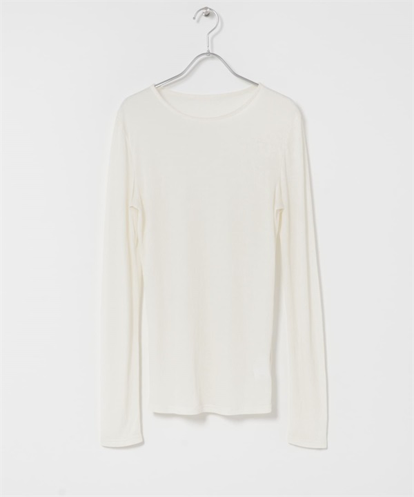 透膚羅紋長版T恤(白色-FREE-WHITE)