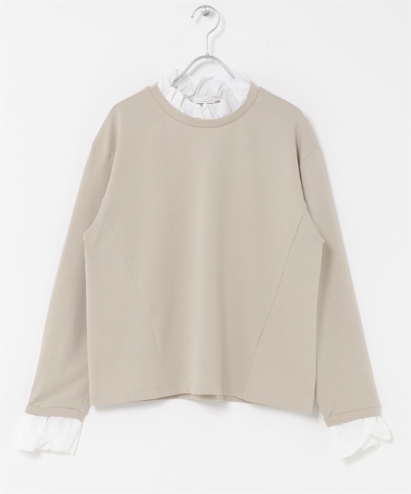 荷葉飾邊套衫(淺膚色-FREE-L.BEIGE)