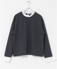 荷葉飾邊套衫(藏青色-FREE-NAVY)