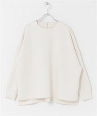 空氣層背面拉鍊設計套衫(米色-FREE-OFF WHITE)