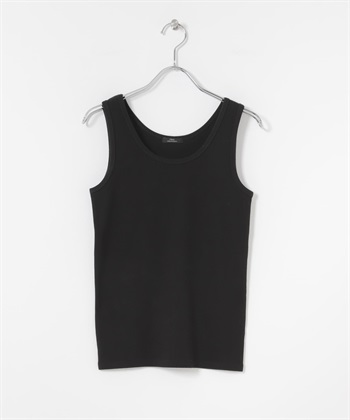 羅紋坦克背心(黑色-FREE-BLACK)