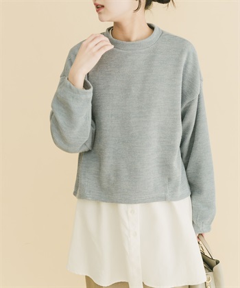 【成套組合】針織布上衣 × 罩衫