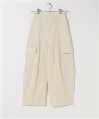 樽形工作褲(米色-FREE-OFF WHITE)