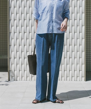 中央壓線牛仔褲