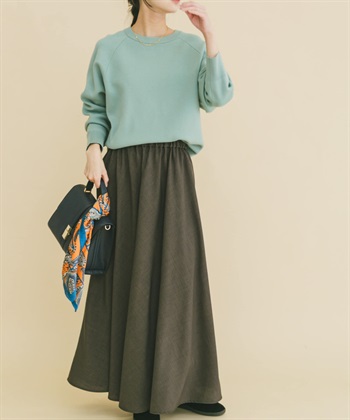 【成套組合】休閒感針織衫 × 裙子