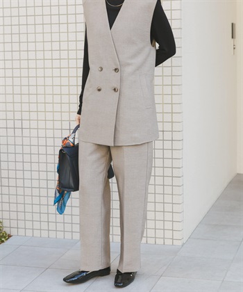 【成套組合】方平織物背心 × 長褲