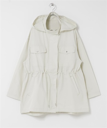 防潑水EASY CARE輕量連帽外套(亞麻色-FREE-其他白色)