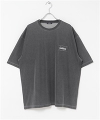 HIGH COOL涼感刺繡牛仔T恤(黑色-M-BLACK)