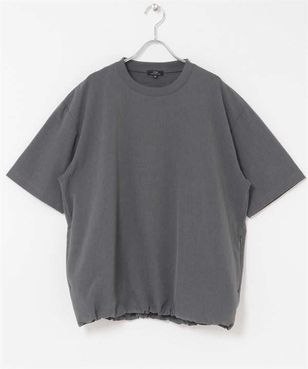 WINDY MESH 涼感速乾拉鍊口袋T恤(炭灰色-M-CHARCOAL GRAY)