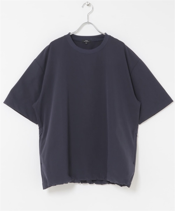 WINDY MESH 涼感速乾拉鍊口袋T恤(藏青色-M-NAVY)
