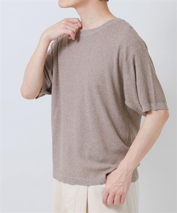 【涼感 / 抗起球】乾爽觸感混色紗針織T恤