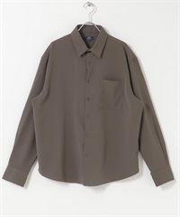 楊柳紗基本領長袖襯衫(橄欖綠-M-OLIVE)