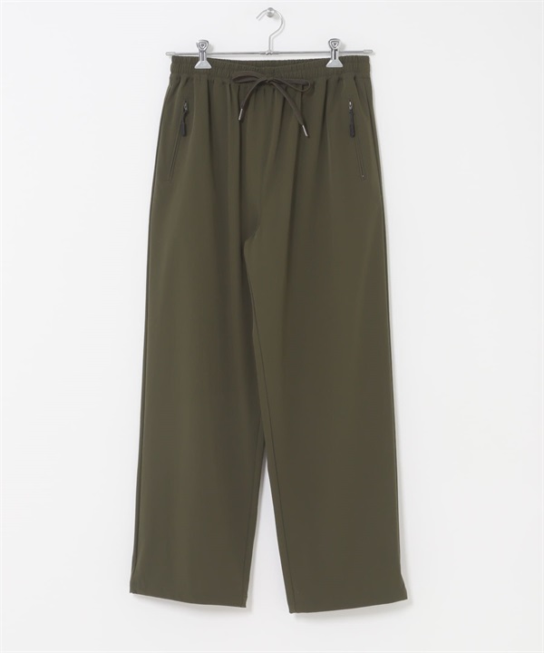 涼感/速乾/EASY CARE尼龍彈性輕便長褲(卡其綠-M-KHAKI)