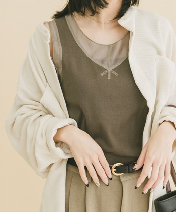 拼接設計坦克背心