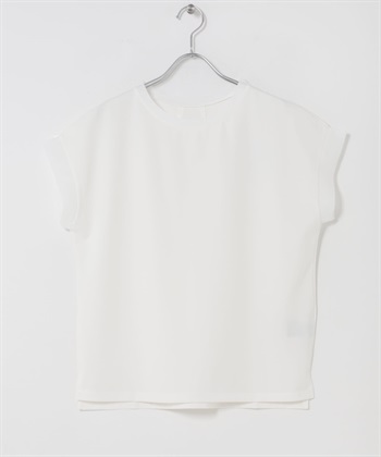 背面打褶法式袖套衫(白色-FREE-WHITE)